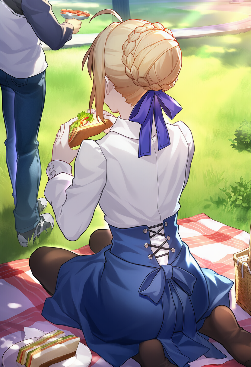 Saber Captured by Gilgamesh