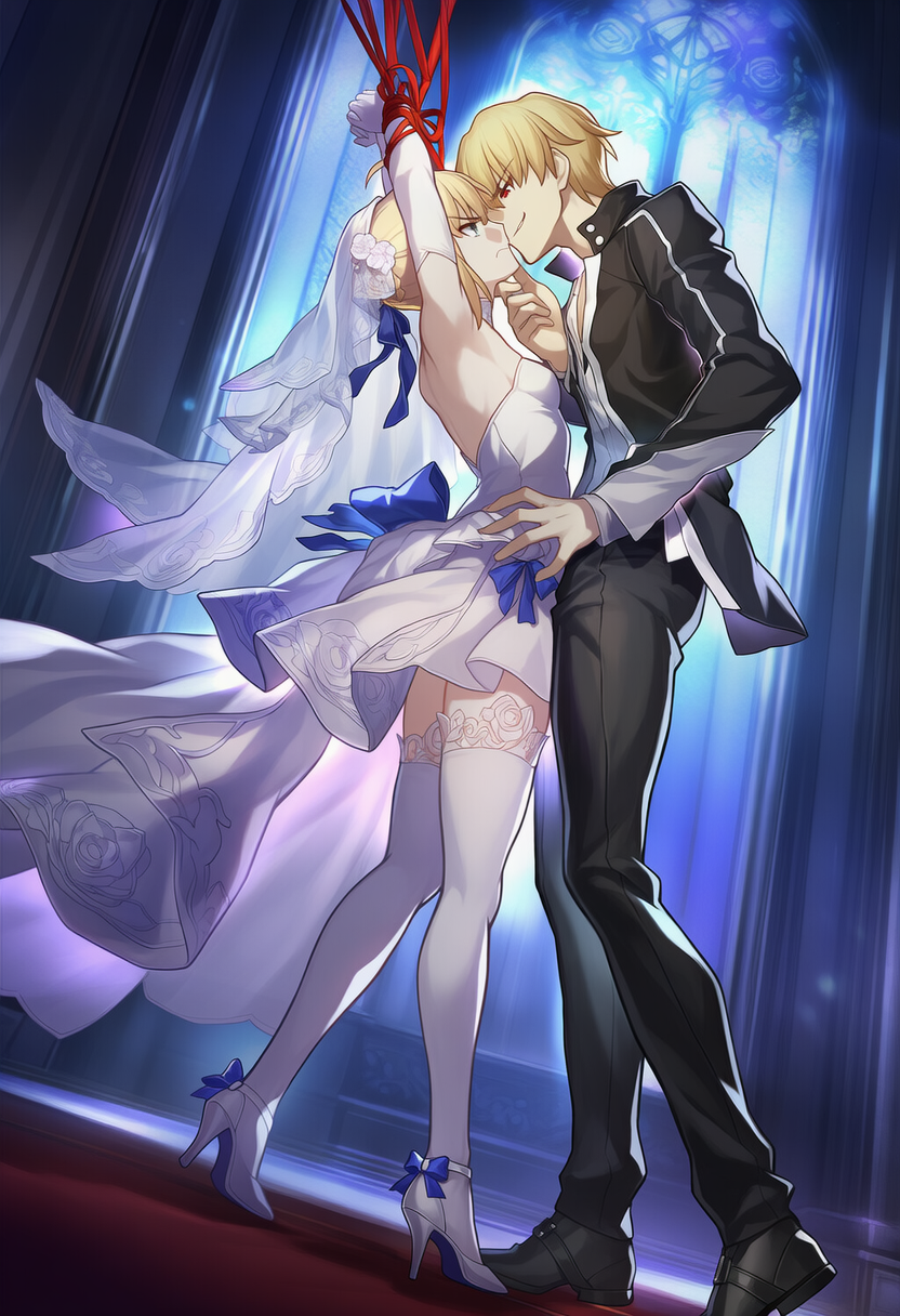 Saber Captured by Gilgamesh