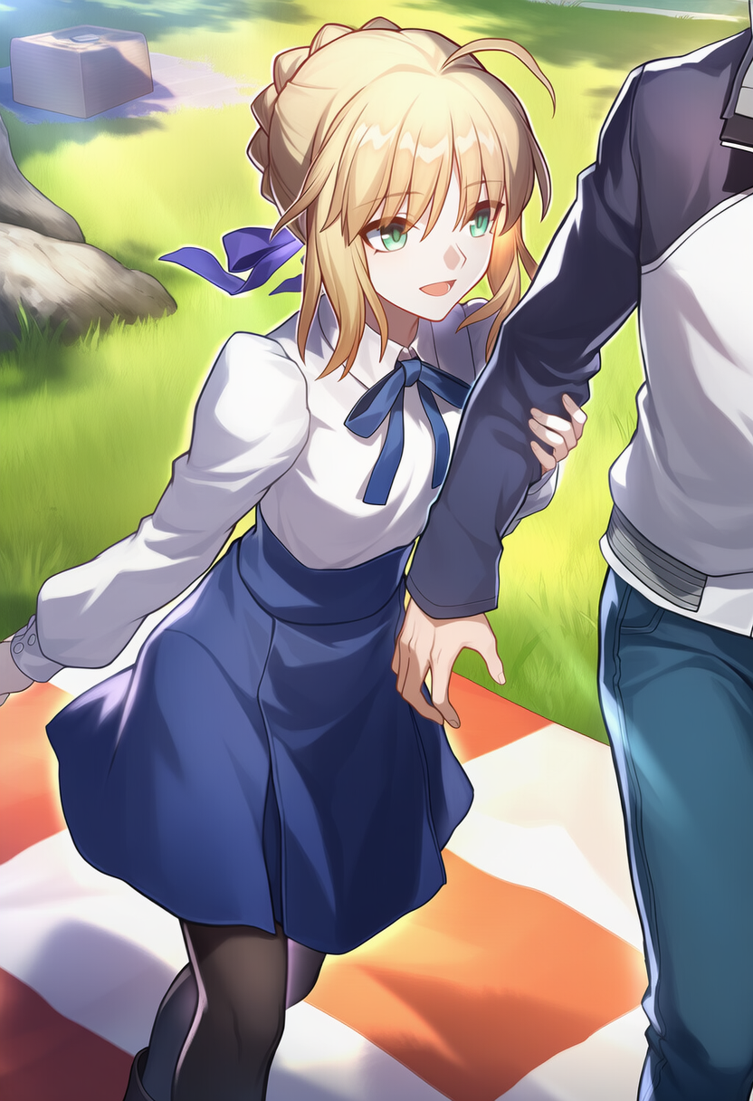 Saber Captured by Gilgamesh