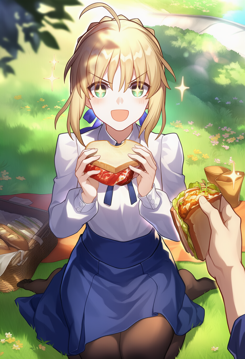 Saber Captured by Gilgamesh
