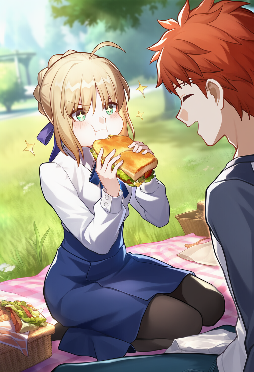 Saber Captured by Gilgamesh