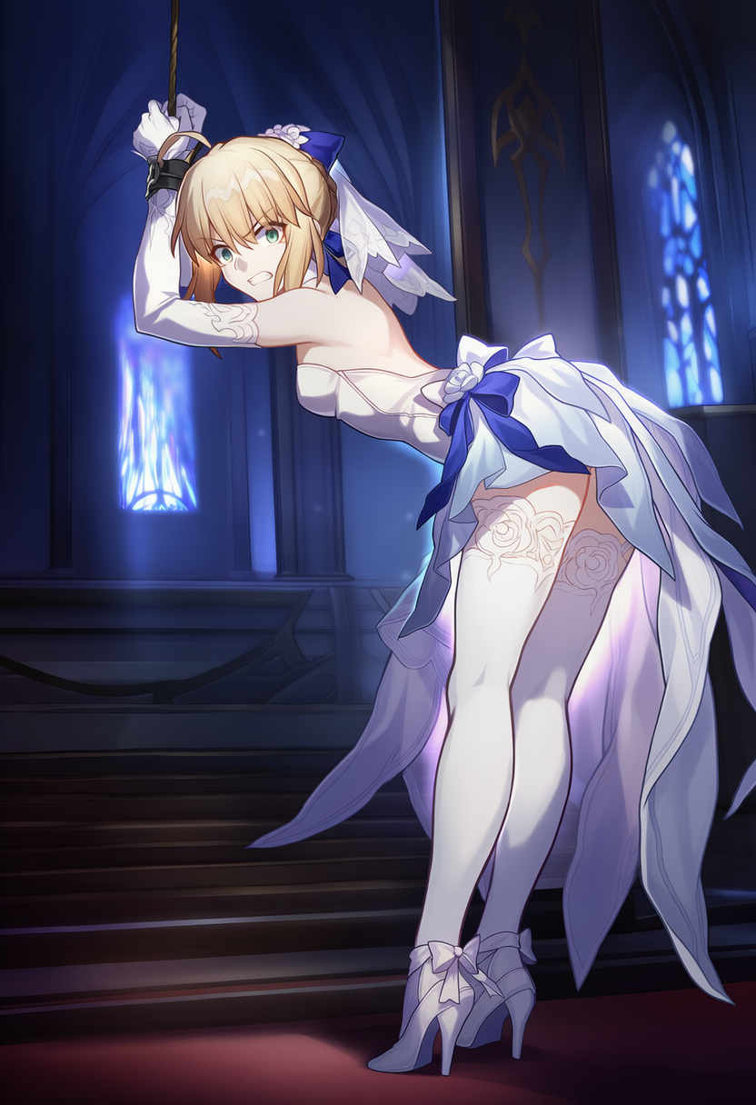 Saber Captured by Gilgamesh