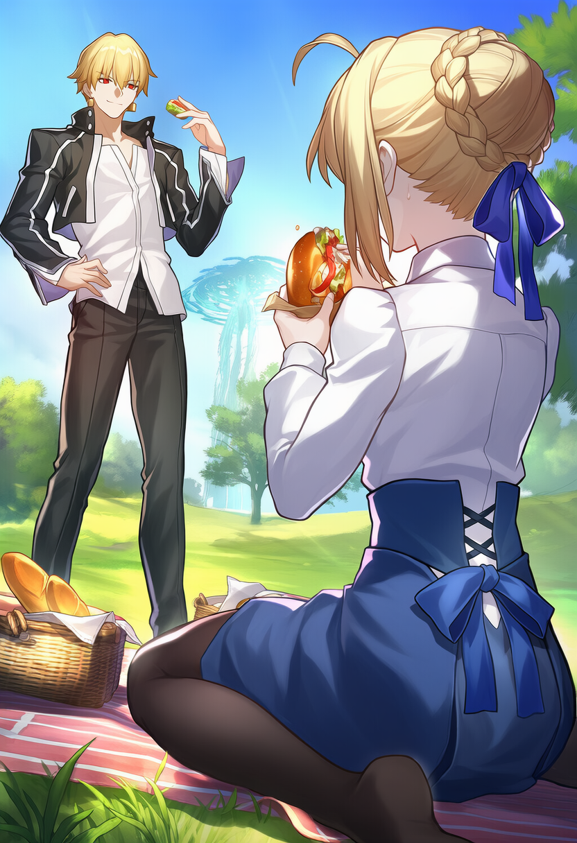 Saber Captured by Gilgamesh