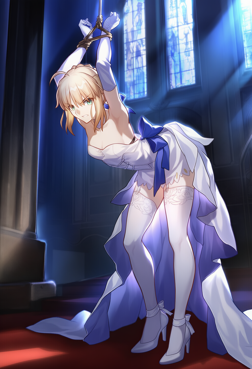 Saber Captured by Gilgamesh
