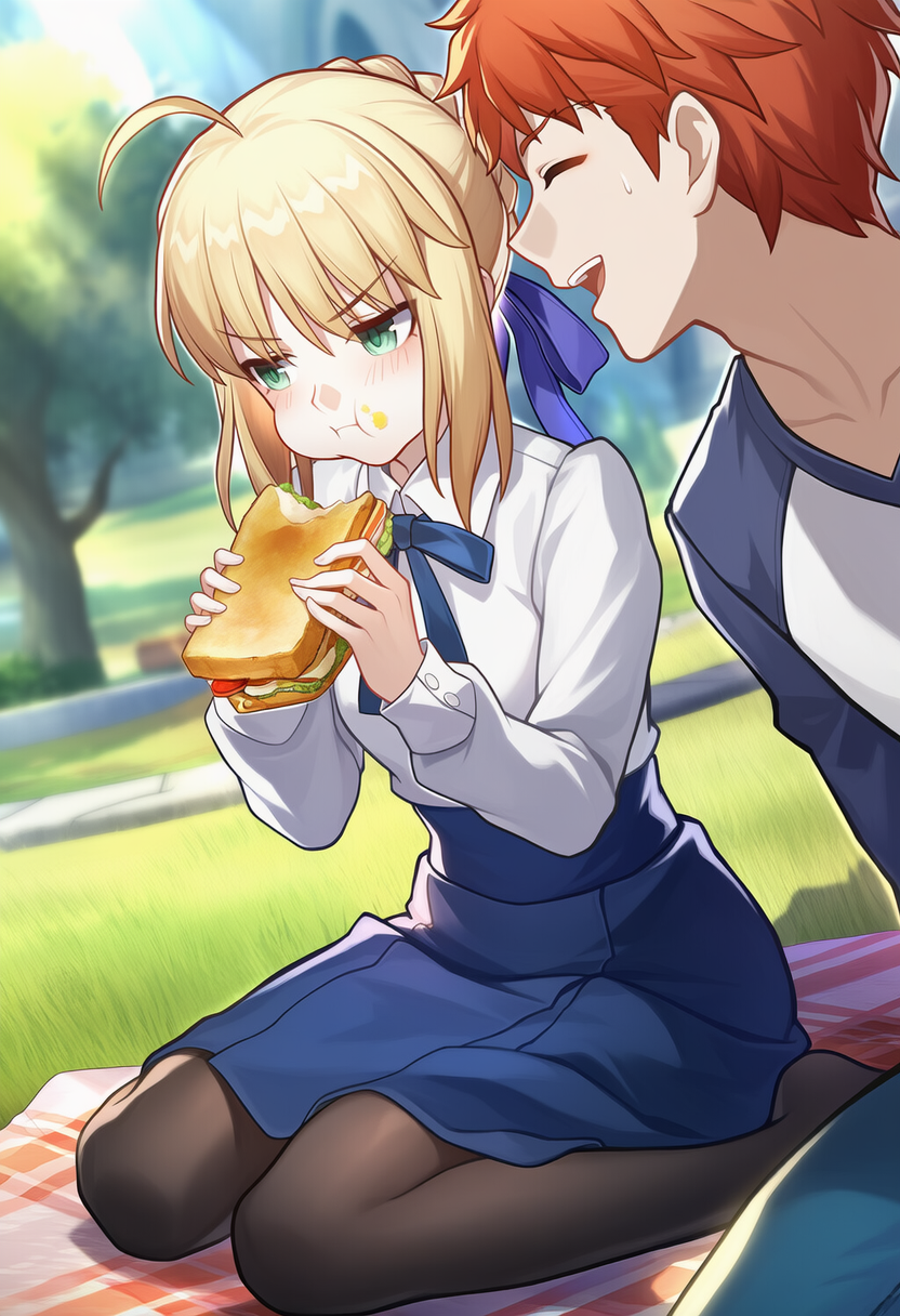 Saber Captured by Gilgamesh