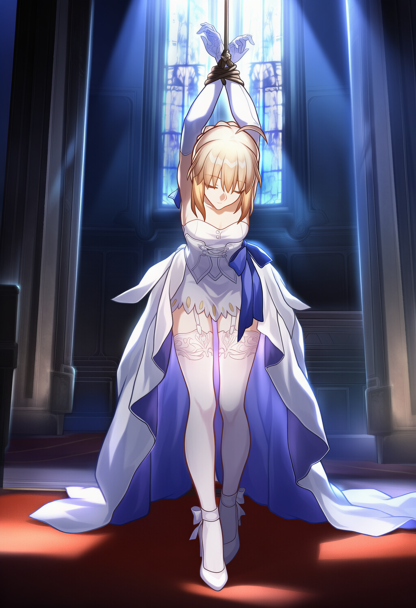 Saber Captured by Gilgamesh