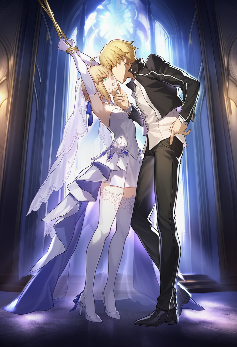 Saber Captured by Gilgamesh