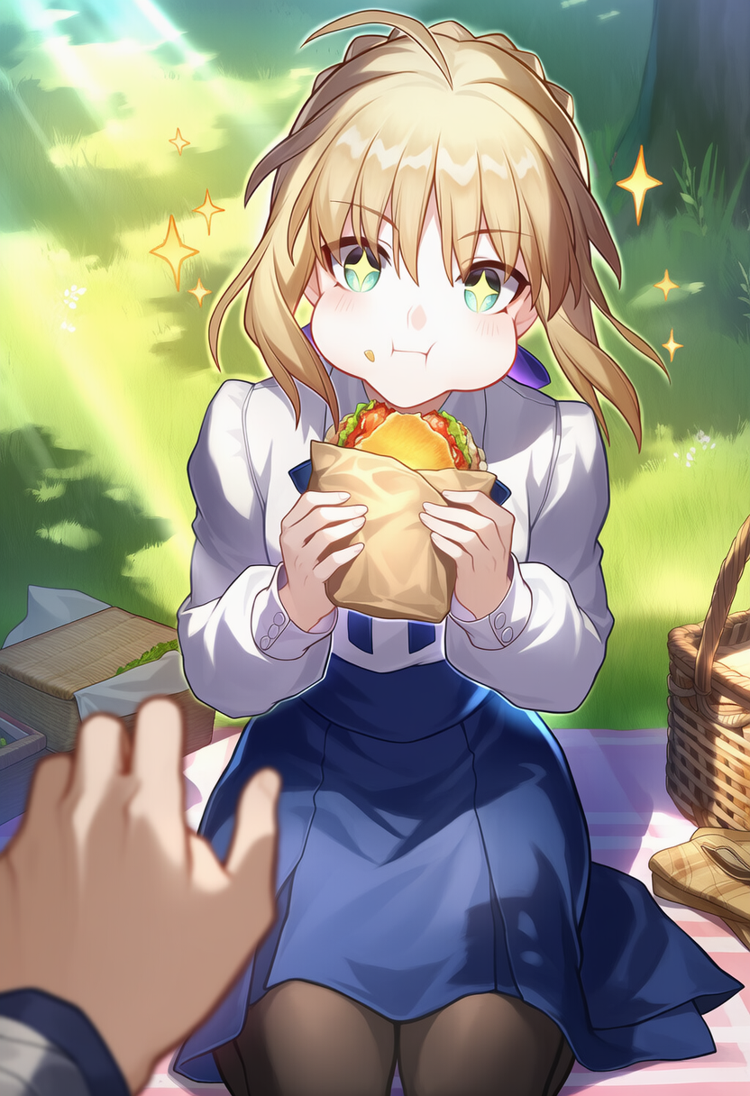 Saber Captured by Gilgamesh