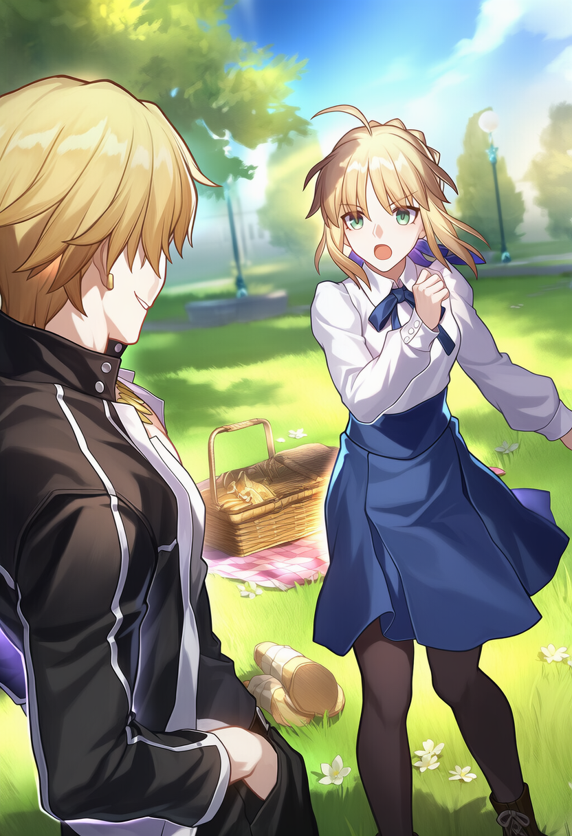 Saber Captured by Gilgamesh