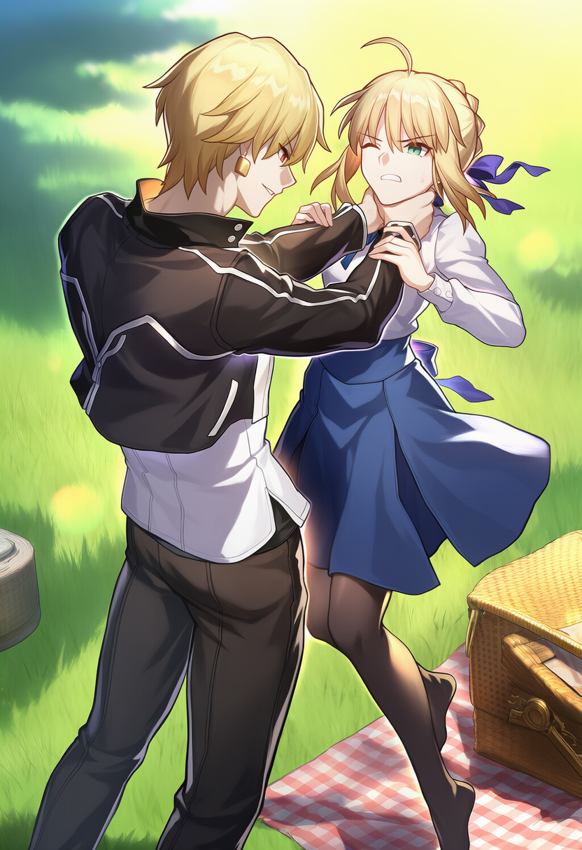 Saber Captured by Gilgamesh