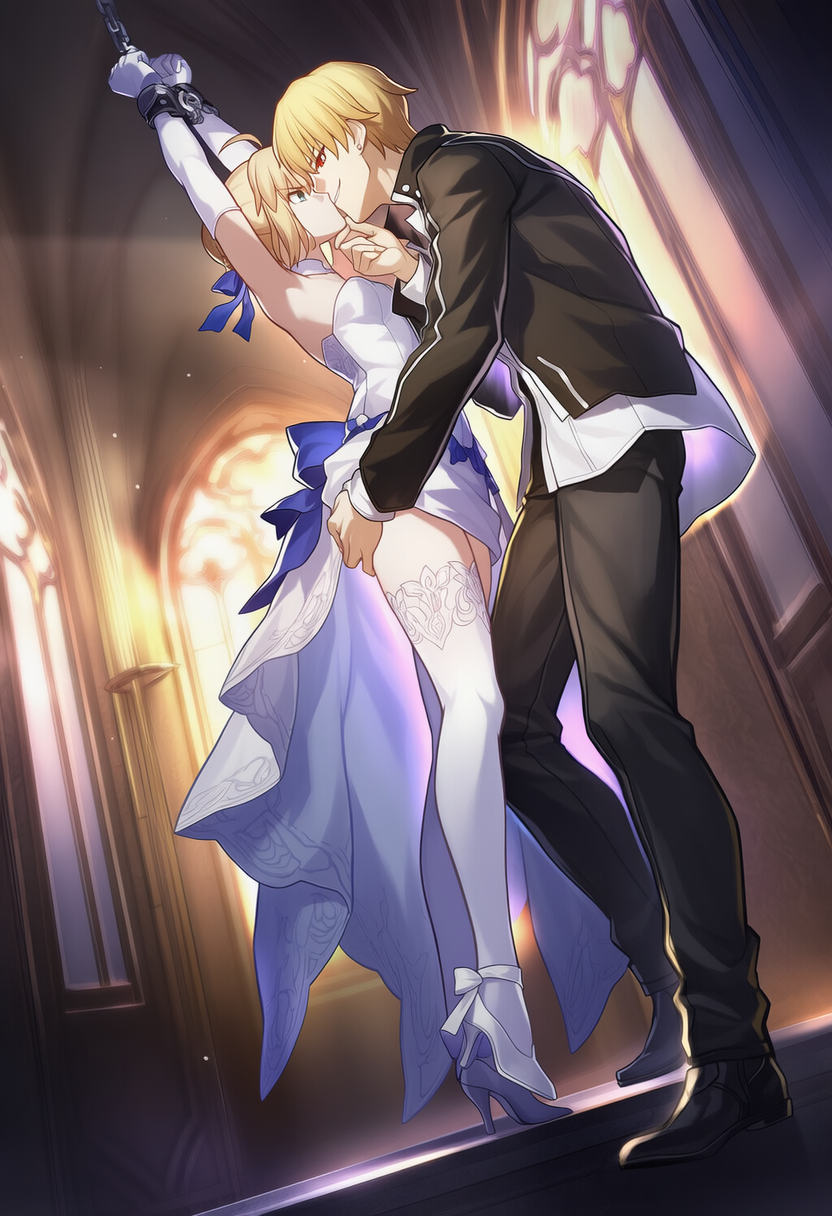 Saber Captured by Gilgamesh