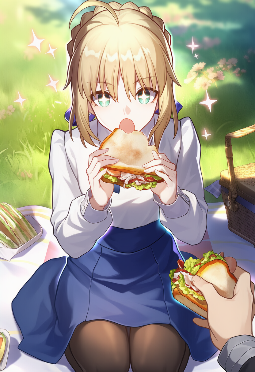 Saber Captured by Gilgamesh