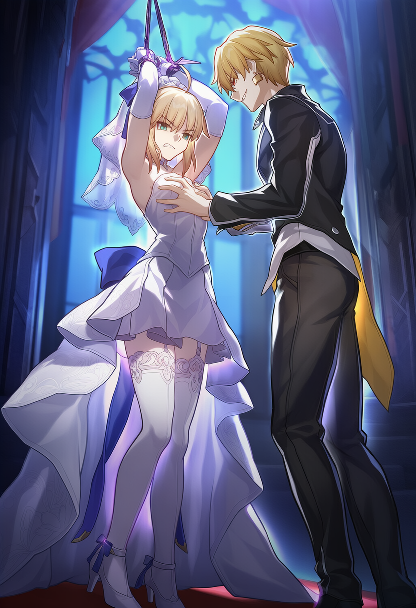 Saber Captured by Gilgamesh